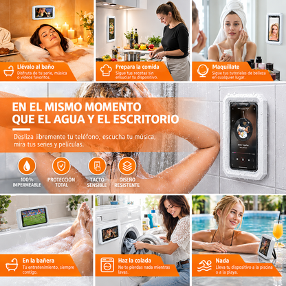 Soporte Impermeable para Teléfono en la Ducha 360WASH™