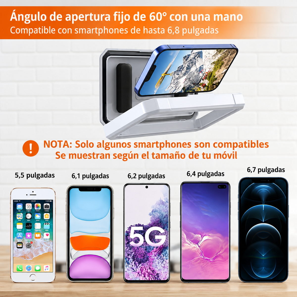 Soporte Impermeable para Teléfono en la Ducha 360WASH™