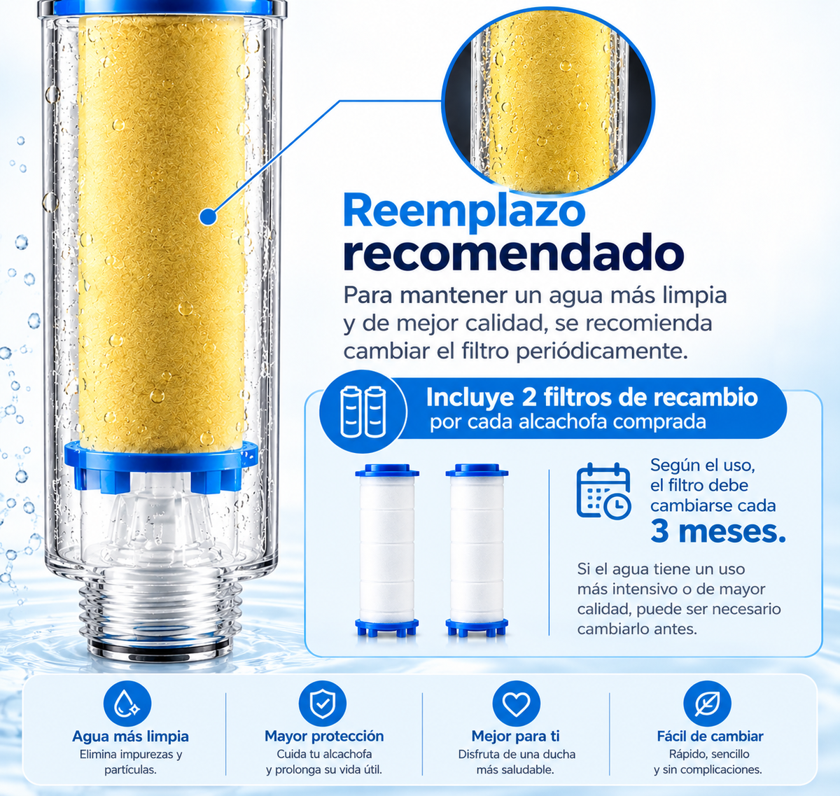 Alcachofa de ducha de alta presión AQUAWATER™
