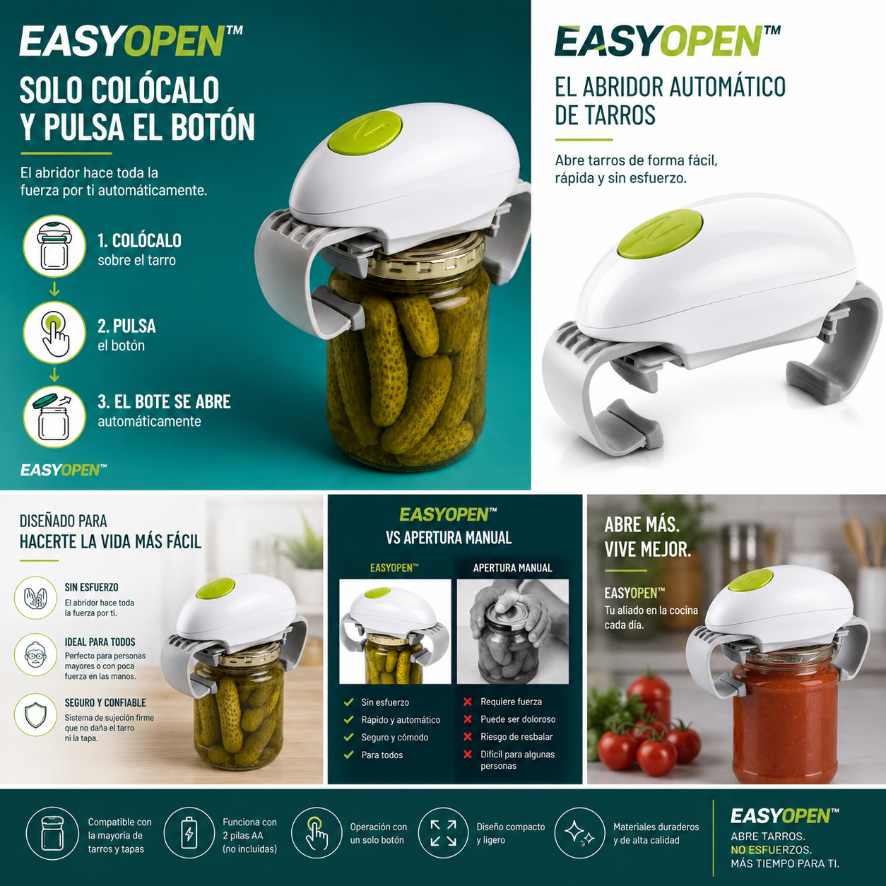 Abridor botes y tarros EASYOPEN™